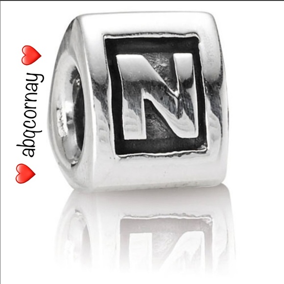 EUC Pandora 790323N Sterling Silver Alphabet Bead - Letter N - Picture 1 of 6